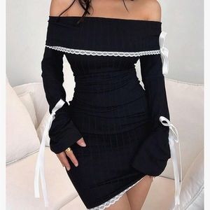 New off shoulder dress with bows